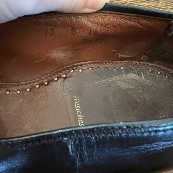 VTG Allen Edmonds Westchester Mens 13B Black Leather Penny Loafers 1607 main image 4